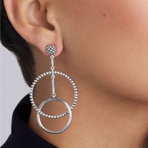 LAGOS Silver caviar Hoop Earrings